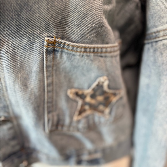 Pol Leopard and Denim Jacket L - Picture 2 of 7